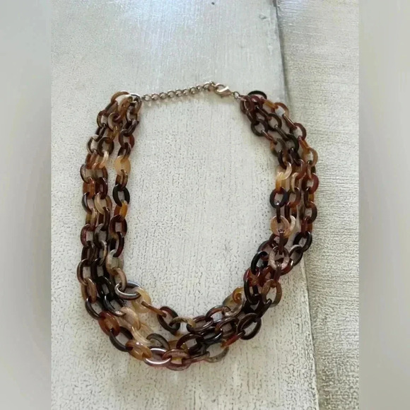 Tortoise Triple Strand Necklace - Picture 8 of 8
